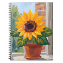 Gelber Sonnenblumentopf Floral Wasserfarbe