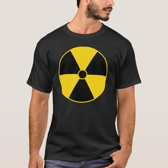 Gelber Strahlungs-Symbol-T - Shirt (Vorderseite)