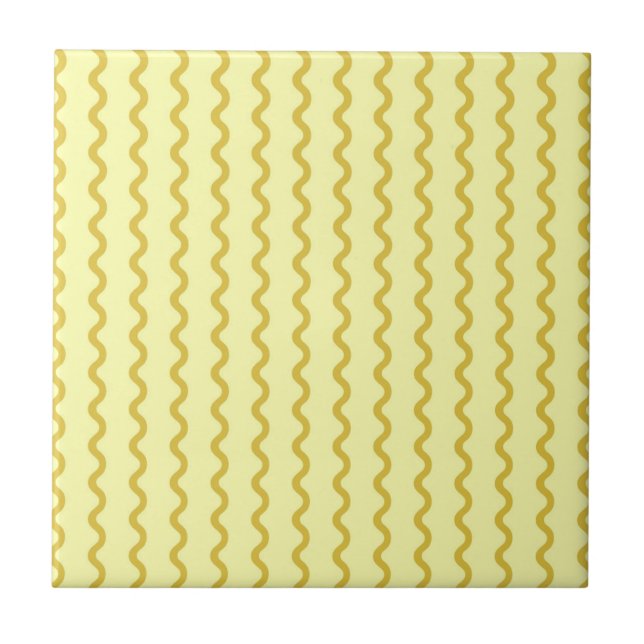 Gelber Streifen Minimalistisch Moderne Akzente Fliese (Vorderseite)