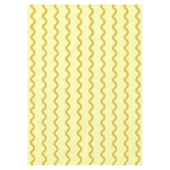 Gelber Streifen Minimalistisch Modernes Dekor Tischdecke (Vorderseite)