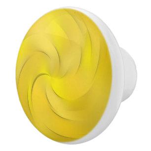 Gelber Swirl Keramikknauf