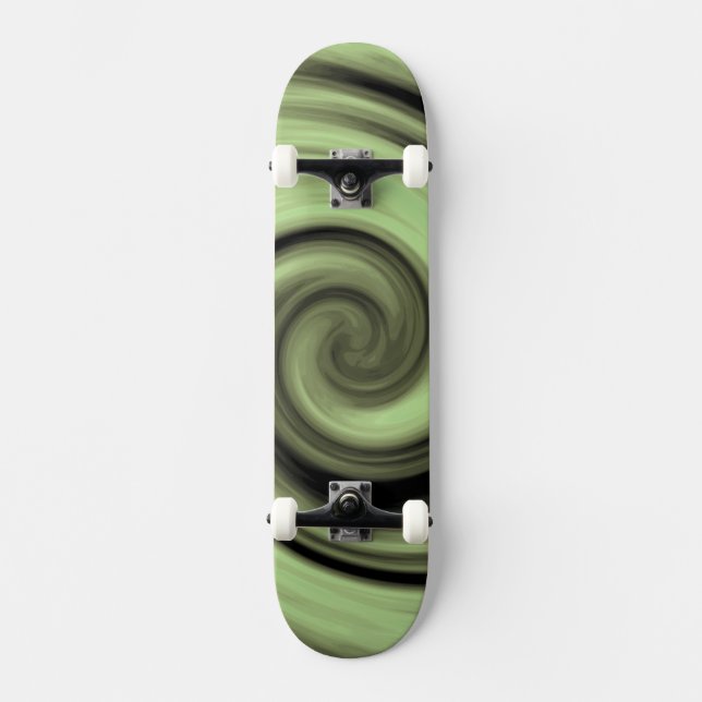 Gelber Swirl Skateboard (Vorderseite)