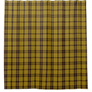 Gelber Tartan Kariert schottischer Kilt Duschvorhang