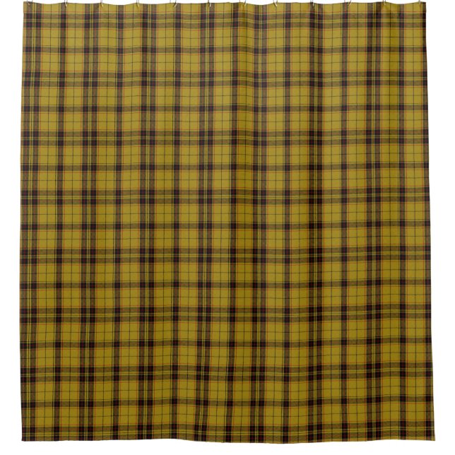 Gelber Tartan Kariert schottischer Kilt Duschvorhang (Vorderseite)