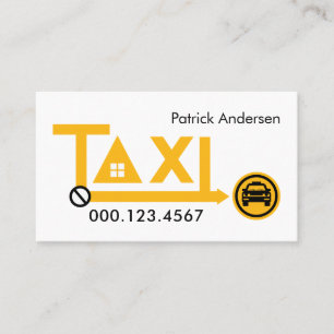 Gelber Taxi-Routen-Transport Visitenkarte