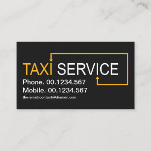 Gelber Taxifahrer-Streckenpfeil Visitenkarte