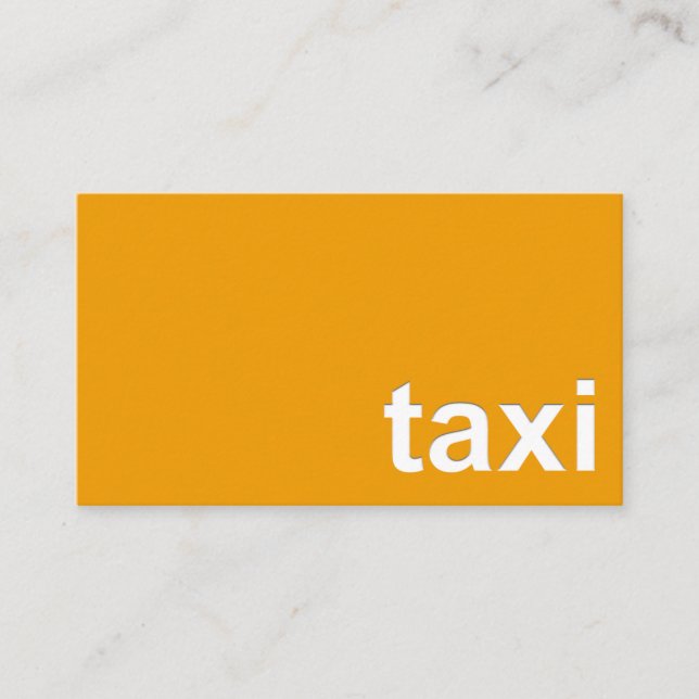 Gelber Taxifahrer Visitenkarte (Vorderseite)