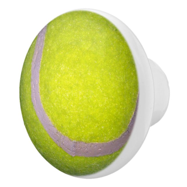 Gelber Tennisball, Keramik Zeichne Knob. Keramikknauf (Rechts)