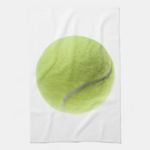 Gelber Tennisball kundengebundene Schablone Geschirrtuch
