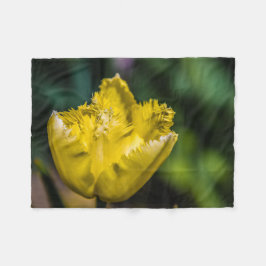 Gelber Tulip Fleecedecke