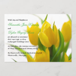 Gelber Tulip - Hochzeitsankündigung Einladung