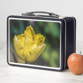 Gelber Tulip Metall Brotdose