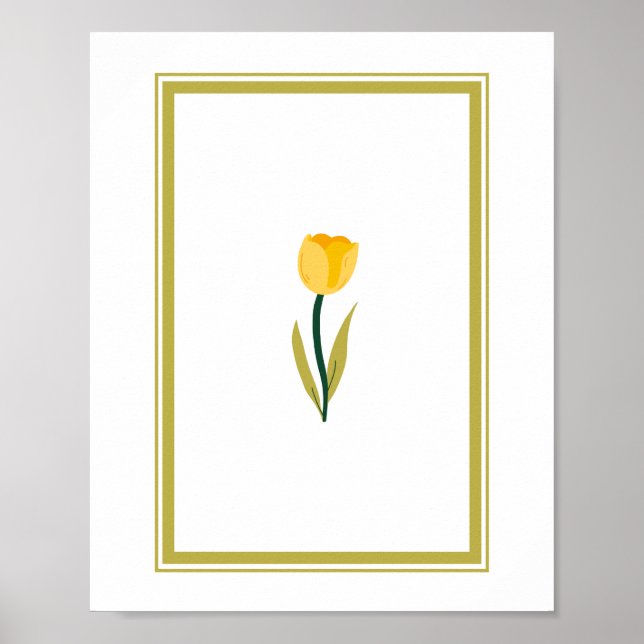 Gelber Tulip Poster (Vorne)