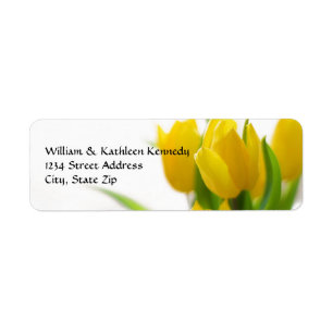 Gelber Tulip - Rücksendeadresse