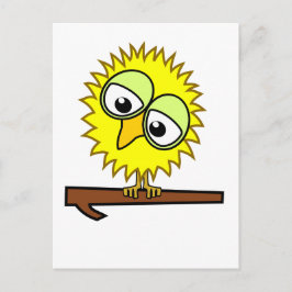 Gelber Tweet Postkarte