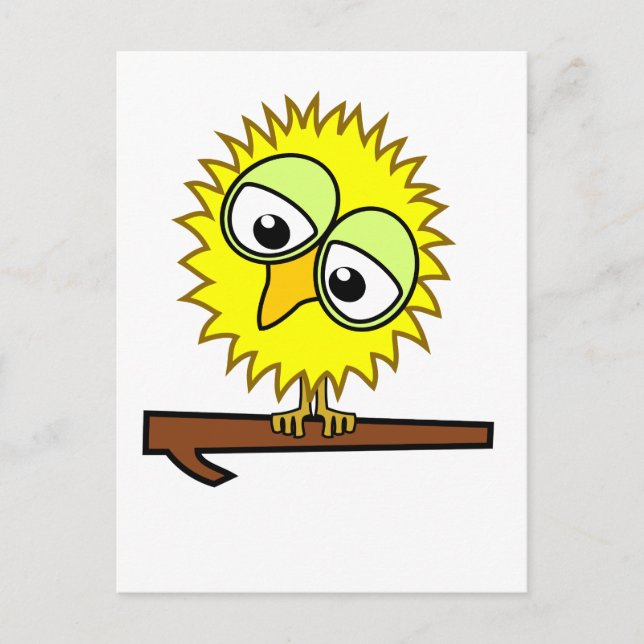 Gelber Tweet Postkarte (Vorderseite)