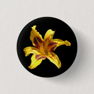 Gelber u. roter Lilien-Knopf Button