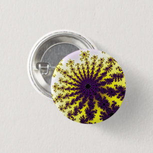 Gelber und Lila Burst Button