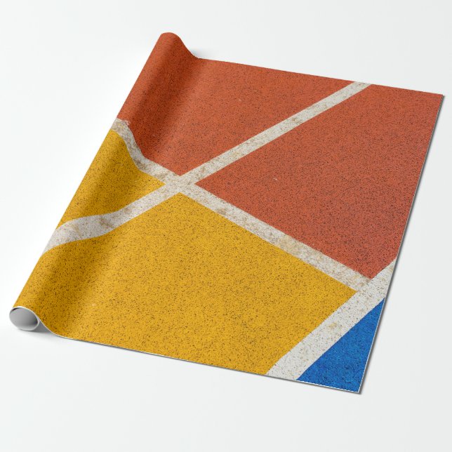 Gelber und orangefarbener Boden Geschenkpapier (Ungerollt)