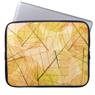 Gelber und orangefarbener Hintergrund des Herbstes Laptopschutzhülle