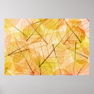 Gelber und orangefarbener Hintergrund des Herbstes Poster