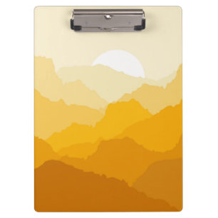 Gelber und orangefarbener Sonnenaufgang Klemmbrett