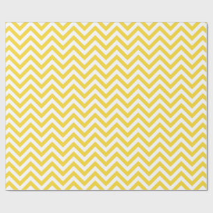 Gelber und weißer Zickzack Stripes Zickzack Muste Geschenkpapier