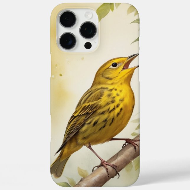 gelber Vogel iPhone 16 Pro Max Hülle (Rückseite)