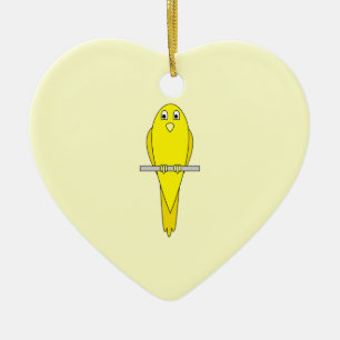 Gelber Vogel. Kanarienvogel Keramikornament