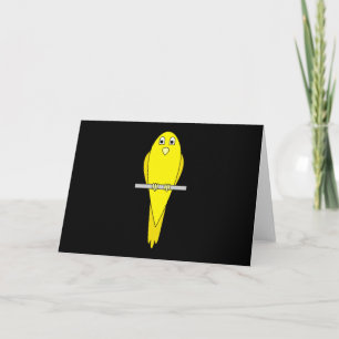 Gelber Vogel. Kanarisch. Auf Schwarz. Karte