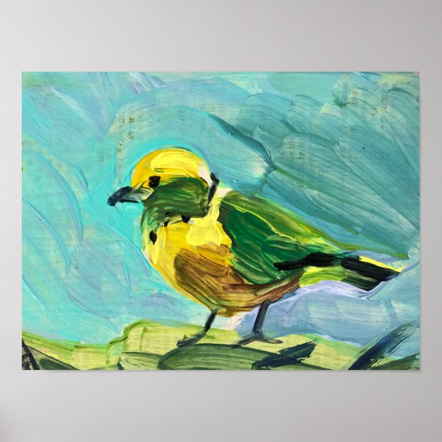 Gelber Vogel Poster (Vorne)
