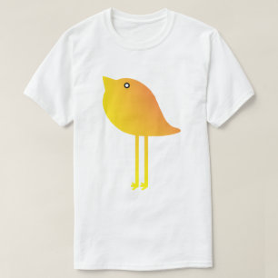 Gelber Vogelvektor T-Shirt