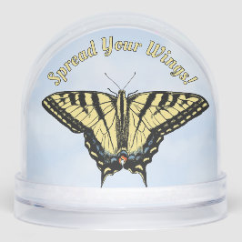 Gelber Western Frack Schmetterling Personalisiert Schneekugeln
