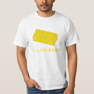 Gelber Ziegelstein fertigen vorbei mein Minifig T-Shirt