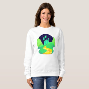 gelber Ziegelstein-Straßen-Frauen-Sweatshirt Sweatshirt