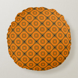 Gelbes abstraktes Muster-Hintergrunddesign. abstra Rundes Kissen