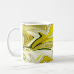 Gelbes abstraktes Muster Kaffeetasse