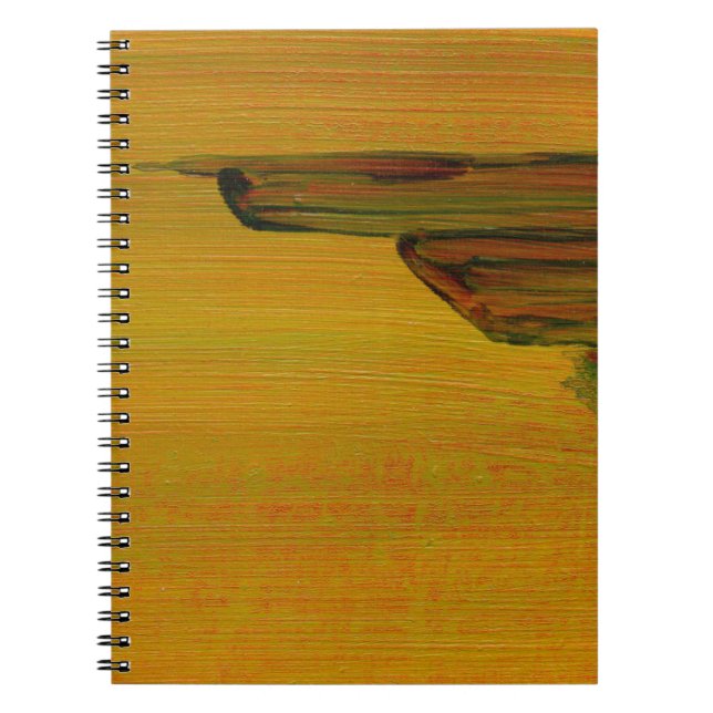 Gelbes Abstraktes Notebook Notizblock (Vorderseite)