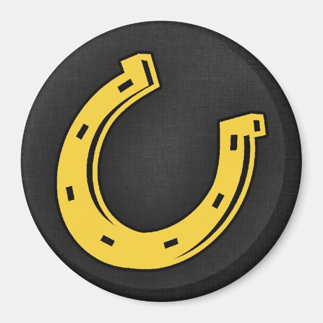 Gelbes Amber Horseshoe Magnet (Vorne)