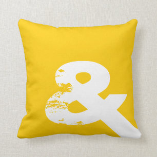 Gelbes Ampersand-Kissen Kissen