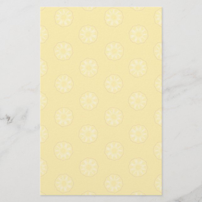 Gelbes Ananas-Muster Briefpapier (Vorderseite)