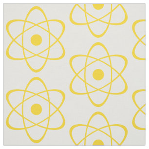 Gelbes Atom-Symbol-Gewebe Stoff
