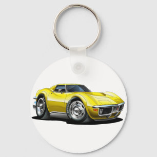 Gelbes Auto 1968-72 Korvette Schlüsselanhänger