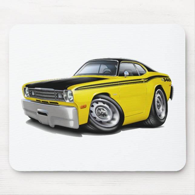 Gelbes Auto 1970-74 des Staubtuch-340 Mousepad (Vorne)