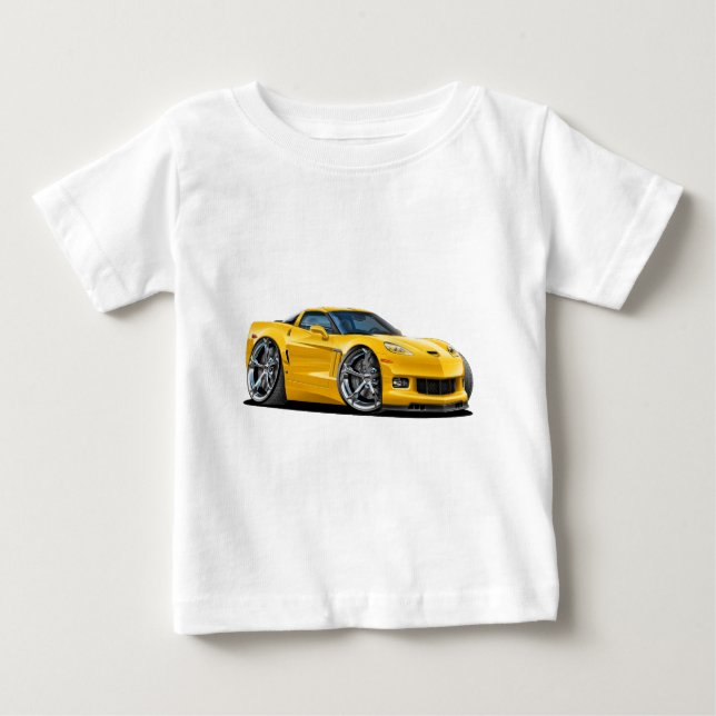 Gelbes Auto 2010-12 Korvette Baby T-shirt (Vorderseite)