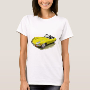 Gelbes Auto Jaguars XKE T-Shirt
