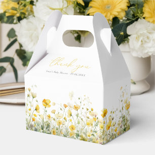 Gelbes Baby in Bloom Wildblume Babyduschkabine Geschenkschachtel