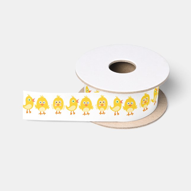 Gelbes Baby-Küken-Band Satinband (Spule)