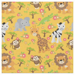 Gelbes Baby-Safari-Gewebe Stoff