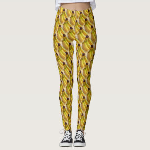 Gelbes Bananen-Muster lustig Leggings